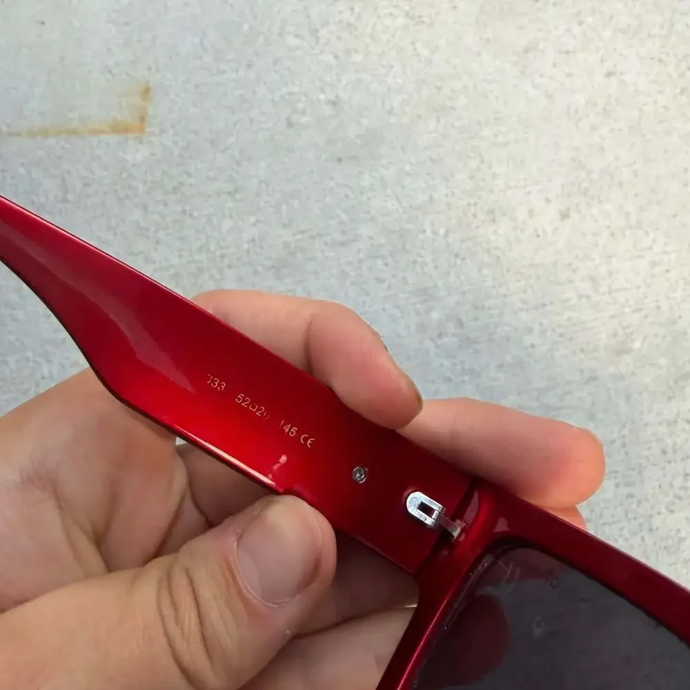 Off-White Virgil Rectangular Sunglasses in Red
